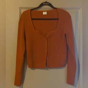 Abercrombie & Fitch Rust Cardigan Sweater
